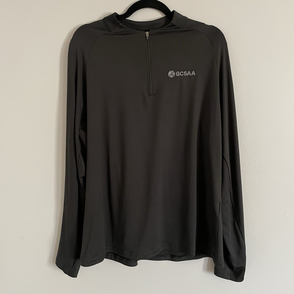 Footjoy Women's XL Quarter Zip‎ Pullover Jacket Black Golf Course Association